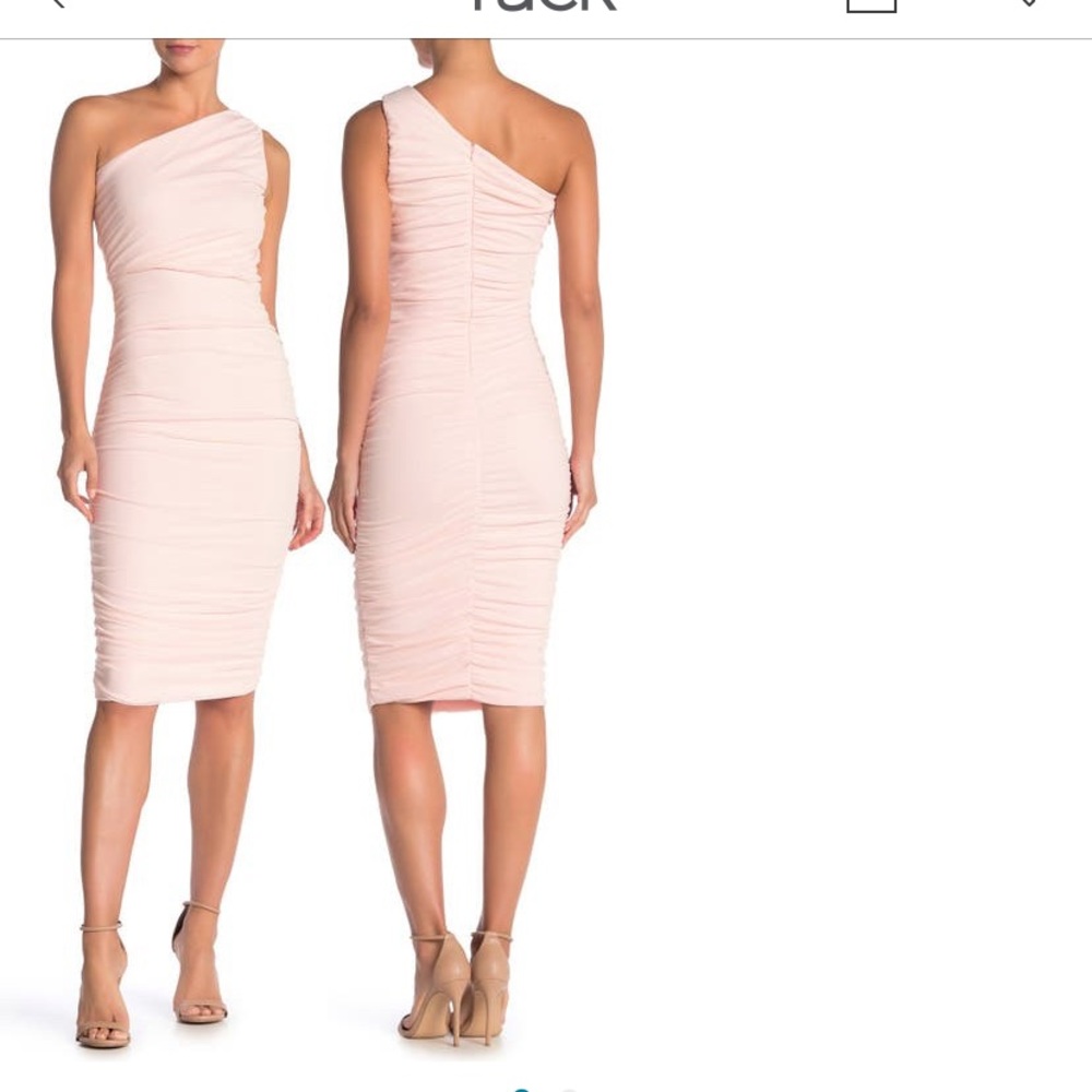 One Shoulder Body Con MIDI Dress